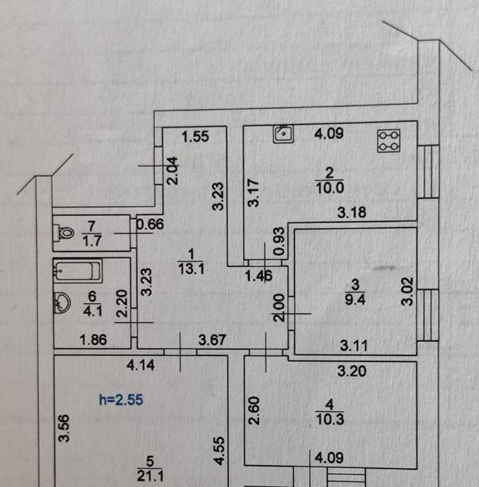 квартира г Ростов-на-Дону р-н Октябрьский ул Таганрогская 143/6 фото 2