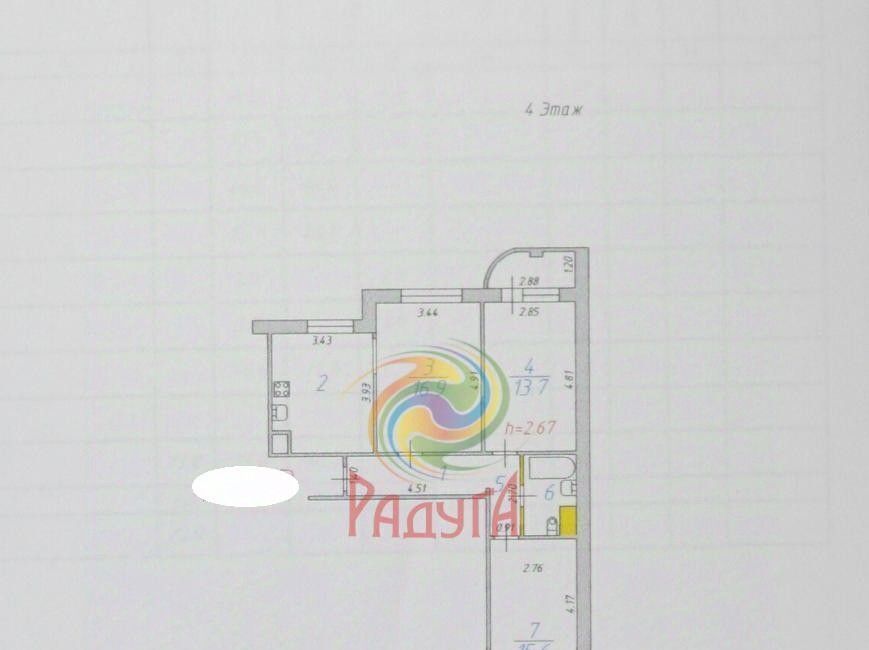 квартира г Иваново р-н Фрунзенский ул 3-я Нагорная 12 фото 20