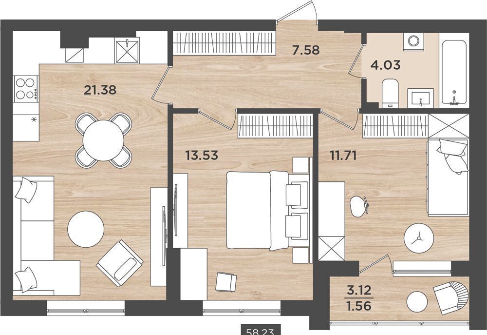 квартира г Калининград р-н Московский ул Интернациональная 18 фото 1