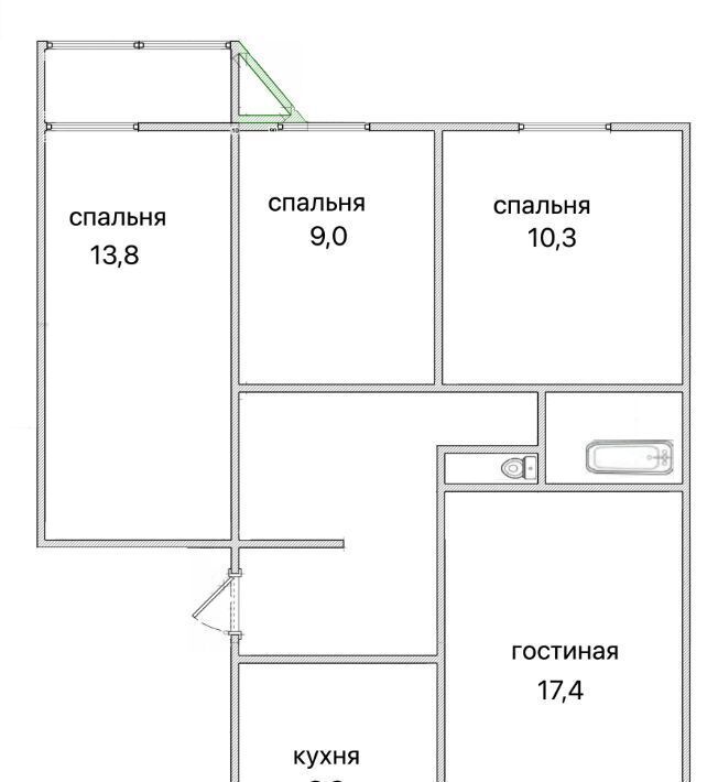 квартира г Петропавловск-Камчатский ул Пограничная 30/1 фото 1