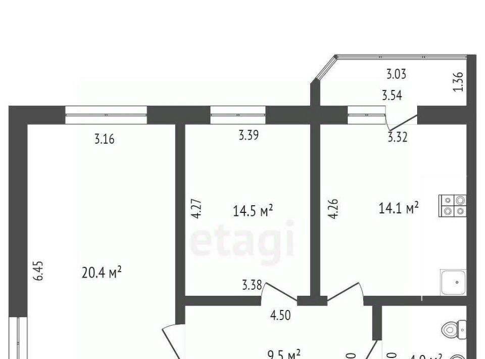 квартира г Тамбов р-н Октябрьский ул Советская 190вк/2 фото 11