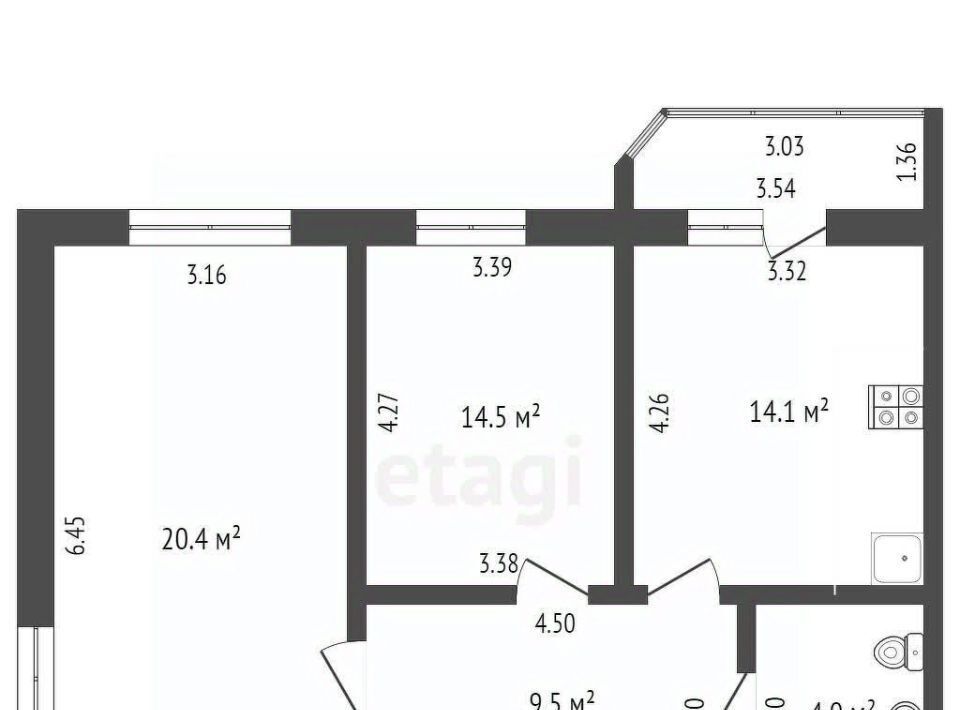 квартира г Тамбов р-н Октябрьский ул Советская 190вк/2 фото 10