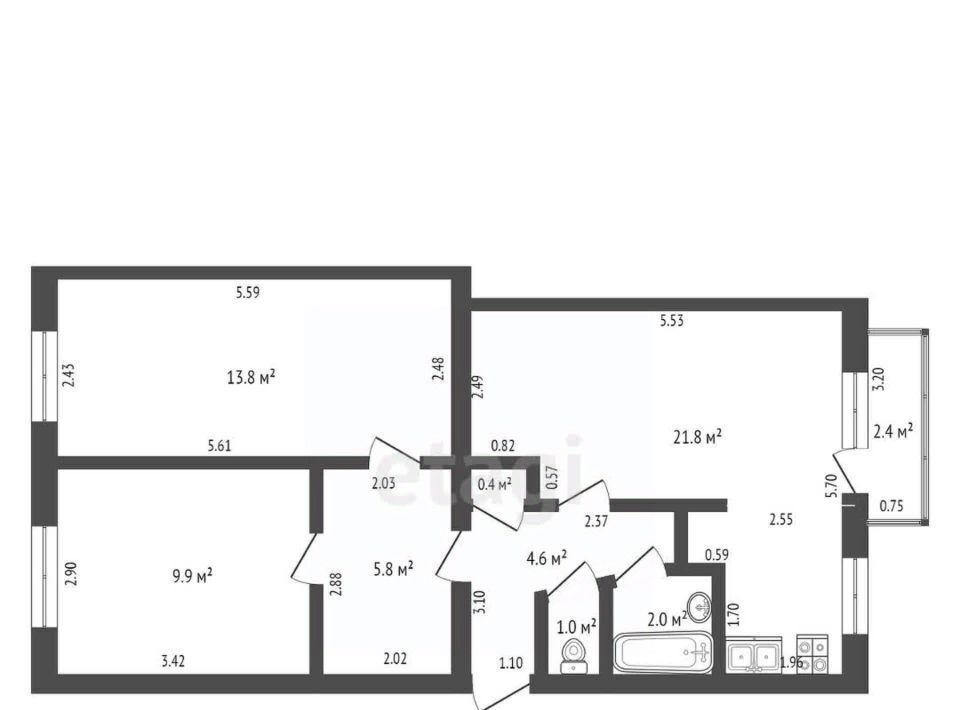 квартира г Стерлитамак ул Коммунистическая 41 фото 15