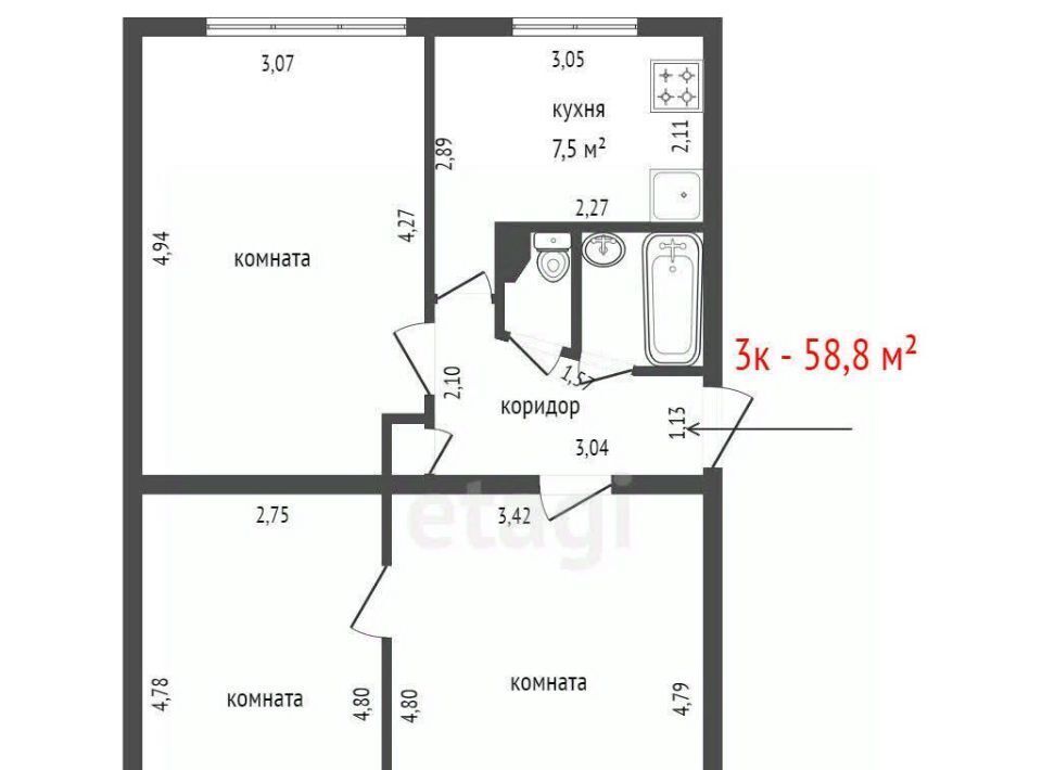 квартира г Екатеринбург Уральская ул Надеждинская 10 фото 30