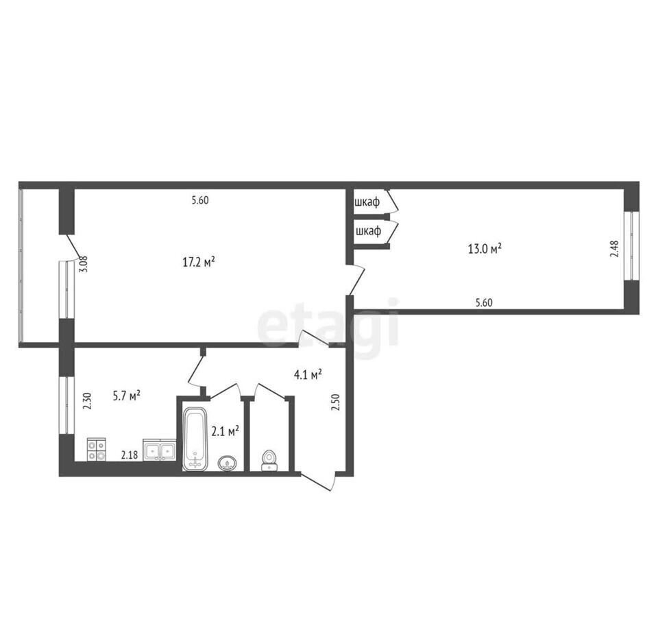 квартира г Новодвинск ул Советов 5к/1 фото 17