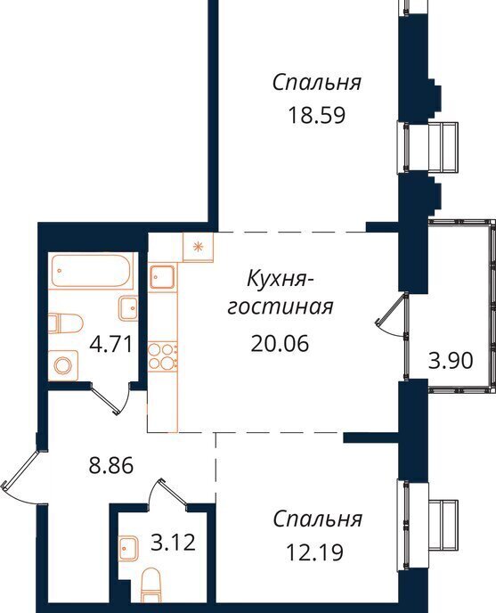 квартира г Иркутск р-н Октябрьский Нижняя Лисиха ЖК «Сибиряков» фото 1