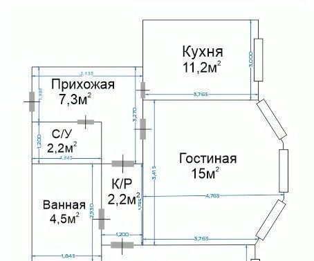 квартира г Москва ул Ротмистрова 2к/2 поле, Октябрьское фото 2