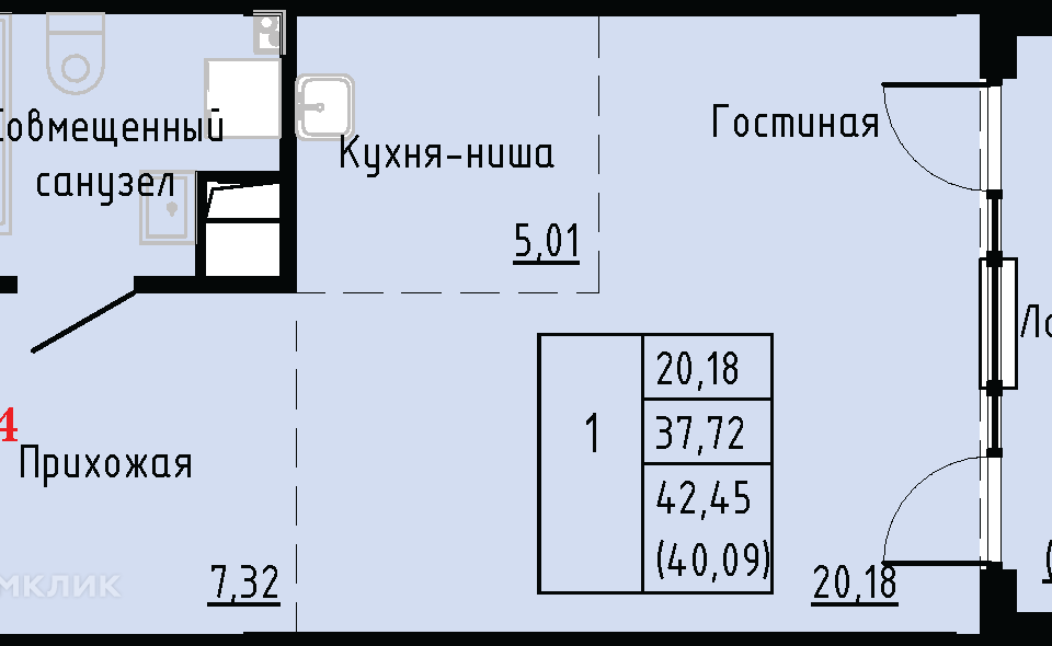 квартира г Владивосток ул Анны Щетининой 20 Владивостокский городской округ фото 1