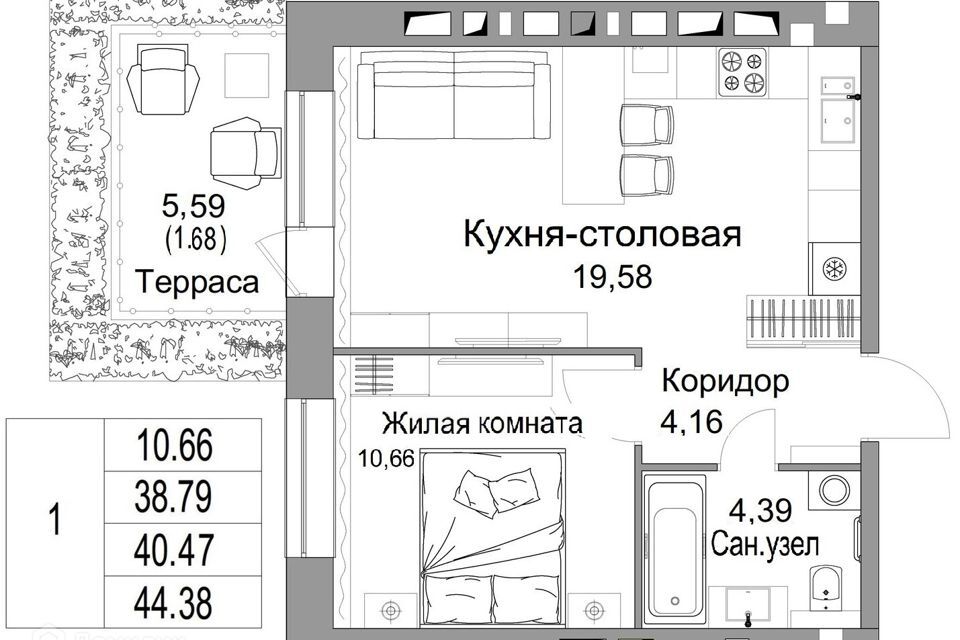 квартира г Калуга Калуга городской округ, жилые кварталы Острова фото 1