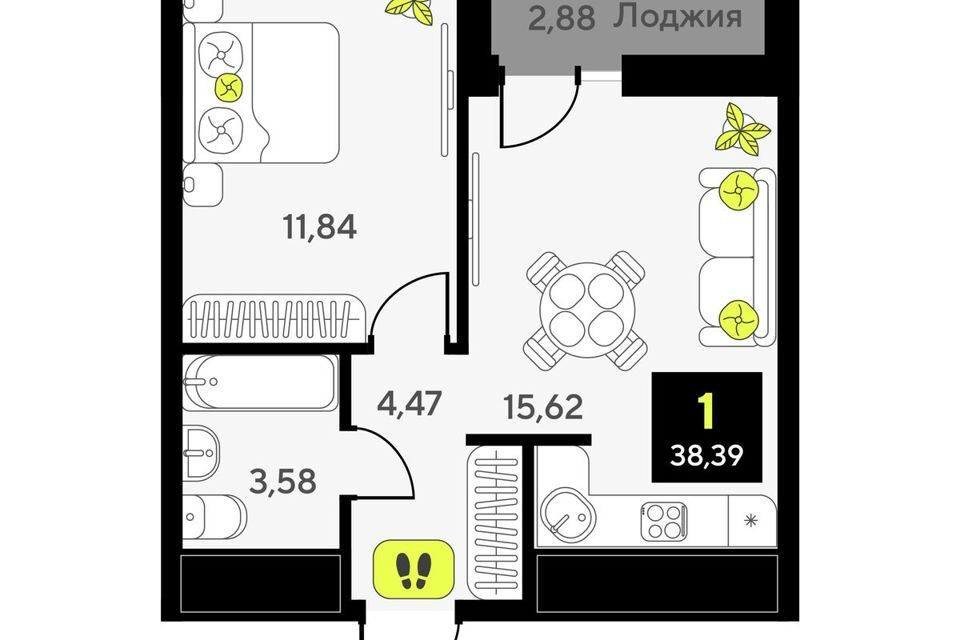 квартира г Тюмень ул Первооткрывателей 15 Тюмень городской округ фото 1