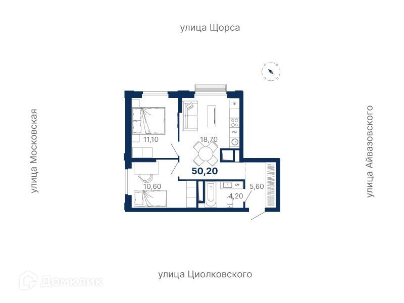 квартира г Екатеринбург Екатеринбург городской округ, Айвазовского, 52 фото 1