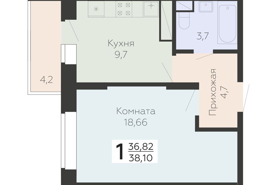 квартира г Троицк ул Горка пл Красная Московская область, Подольск городской округ, Подольск фото 1