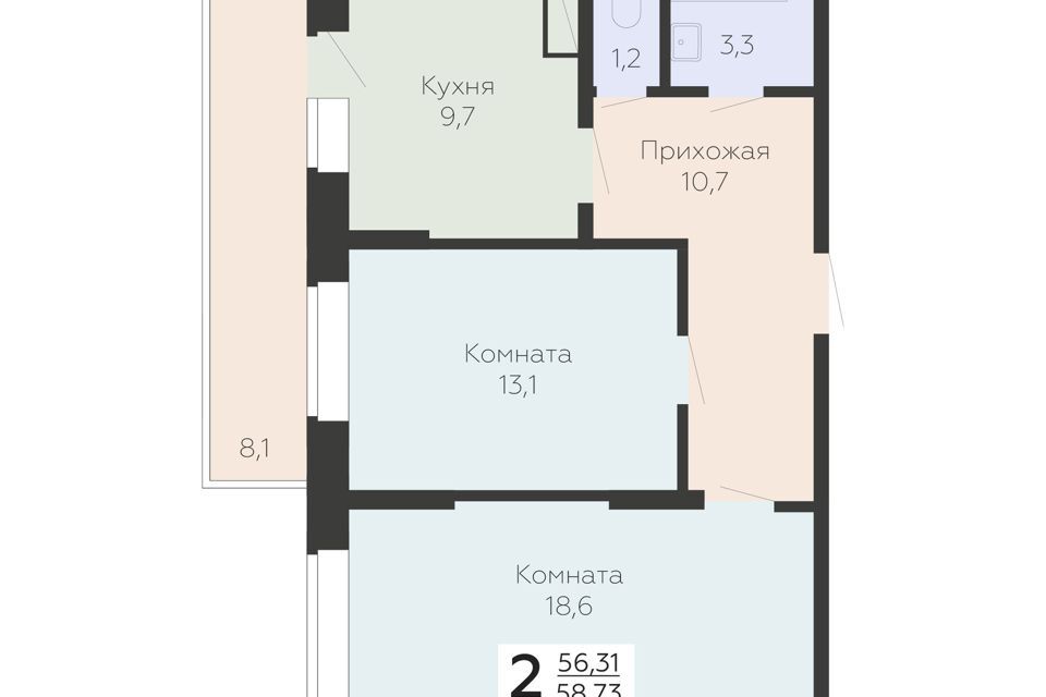 квартира г Троицк ул Горка пл Красная Московская область, Подольск городской округ, Подольск фото 1