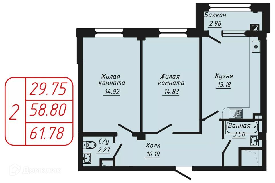 квартира г Кисловодск ул Фоменко 2-я линия 54 Кисловодск городской округ фото 1