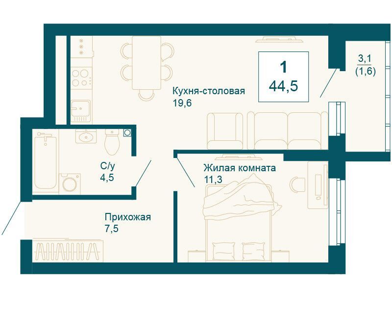 квартира г Екатеринбург ул 8 Марта 197г Екатеринбург городской округ фото 1