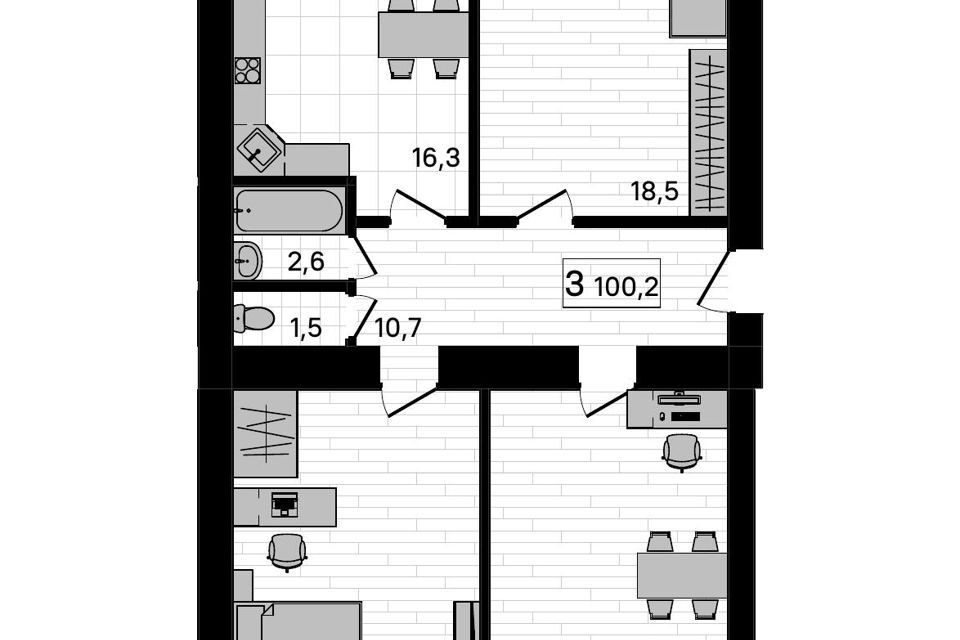 квартира р-н Благовещенский с Чигири ул Красивая 23б фото 1