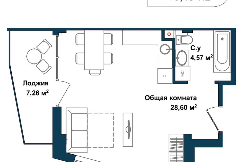 квартира г Севастополь ул Летчиков 10 Гагаринский муниципальный округ, к 3-3 фото 1