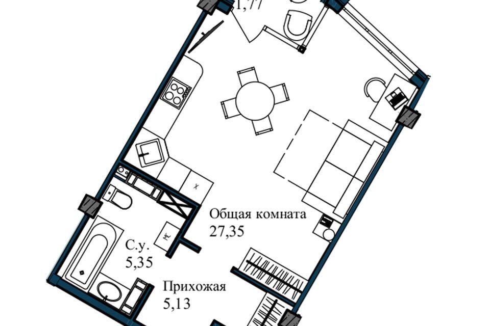 квартира г Севастополь ул Летчиков 10 Гагаринский, к 3-3 фото 1