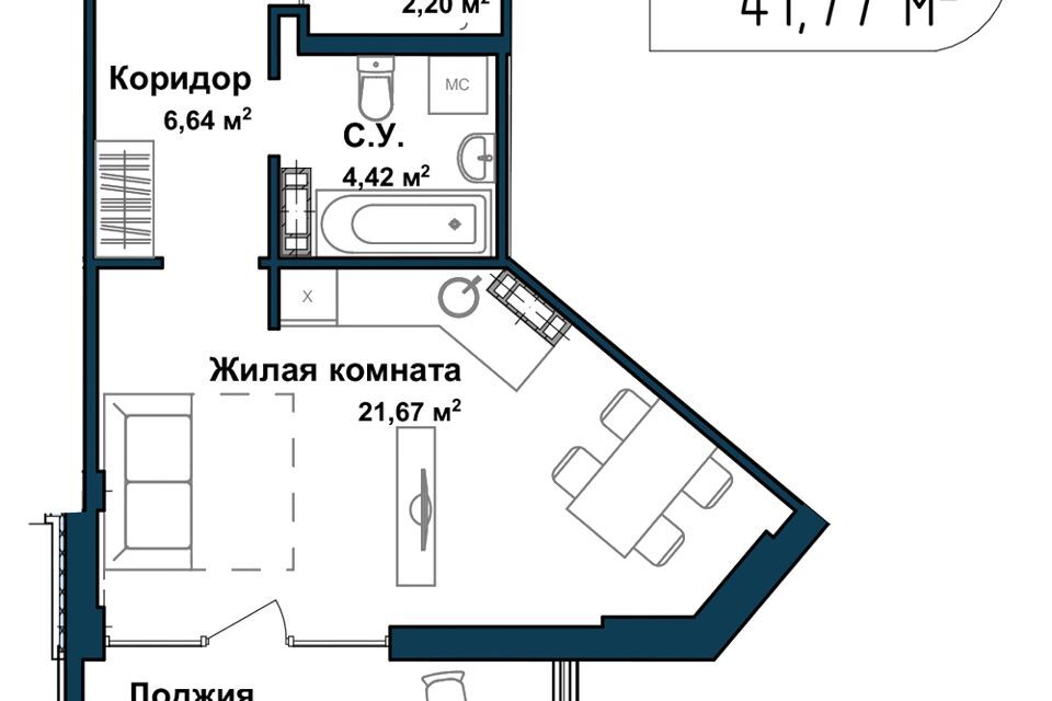 квартира г Севастополь ул Летчиков 10 Гагаринский муниципальный округ, к 3-3 фото 1