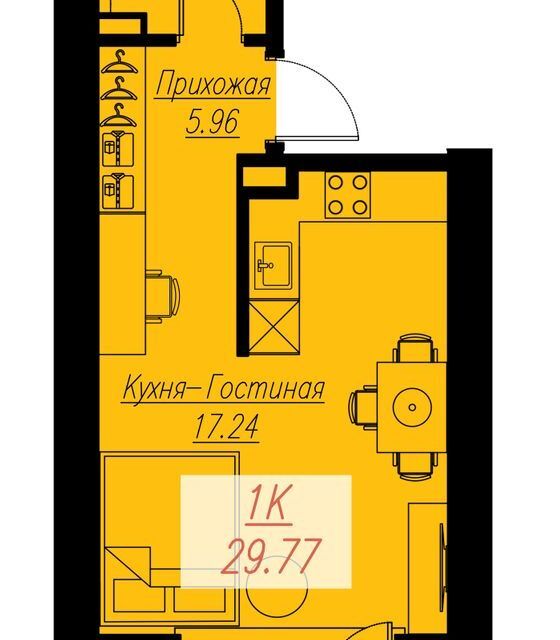 квартира г Красноярск ул Семафорная городской округ Красноярск, 441а ст 2 фото 1