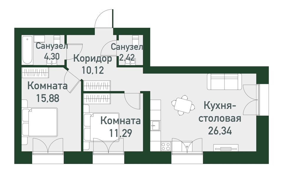 квартира г Екатеринбург ул Амундсена 1/4 Екатеринбург городской округ фото 1