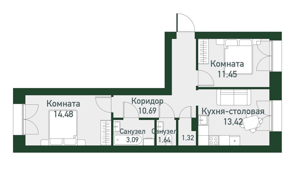 квартира г Екатеринбург ул Амундсена 1/4 Екатеринбург городской округ фото 1