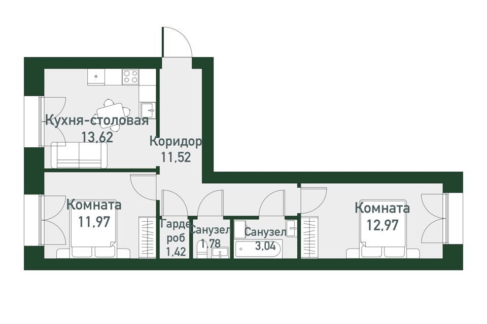 квартира г Екатеринбург ул Амундсена 1/4 Екатеринбург городской округ фото 1