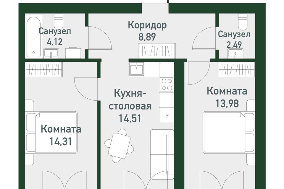 квартира г Екатеринбург ул Амундсена 1/4 Екатеринбург городской округ фото 1