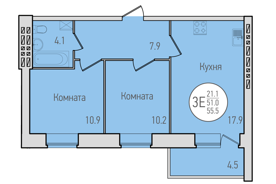 квартира г Вологда ул Судоремонтная 2д Вологда городской округ фото 1