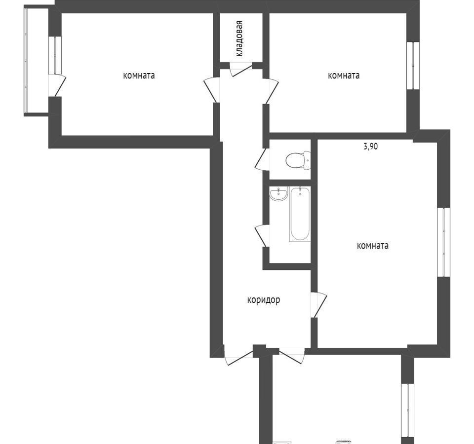 квартира г Калининград р-н Ленинградский ул Гайдара 137 фото 40