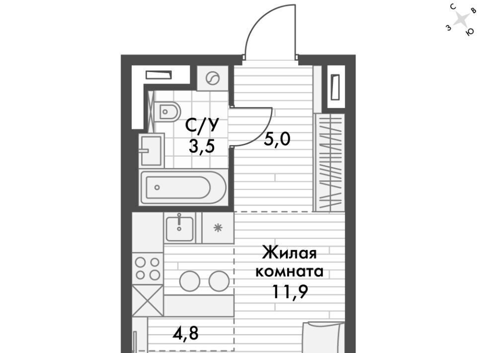 квартира г Владивосток р-н Ленинский ул Крылова 10 фото 1