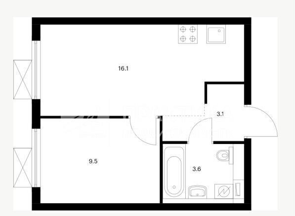 квартира г Москва метро Кантемировская б-р Кавказский 51к/2 фото 10