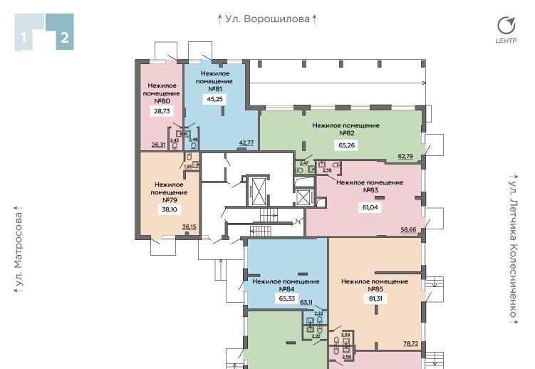 свободного назначения г Воронеж р-н Ленинский ул Летчика Колесниченко 67 фото 3