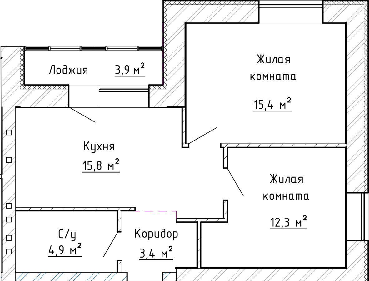 квартира г Тольятти р-н Автозаводский ул 40 лет Победы ЖК «Greenwood» фото 4