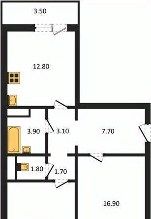 квартира г Воронеж р-н Центральный ул Шишкова 140б/6 фото 13