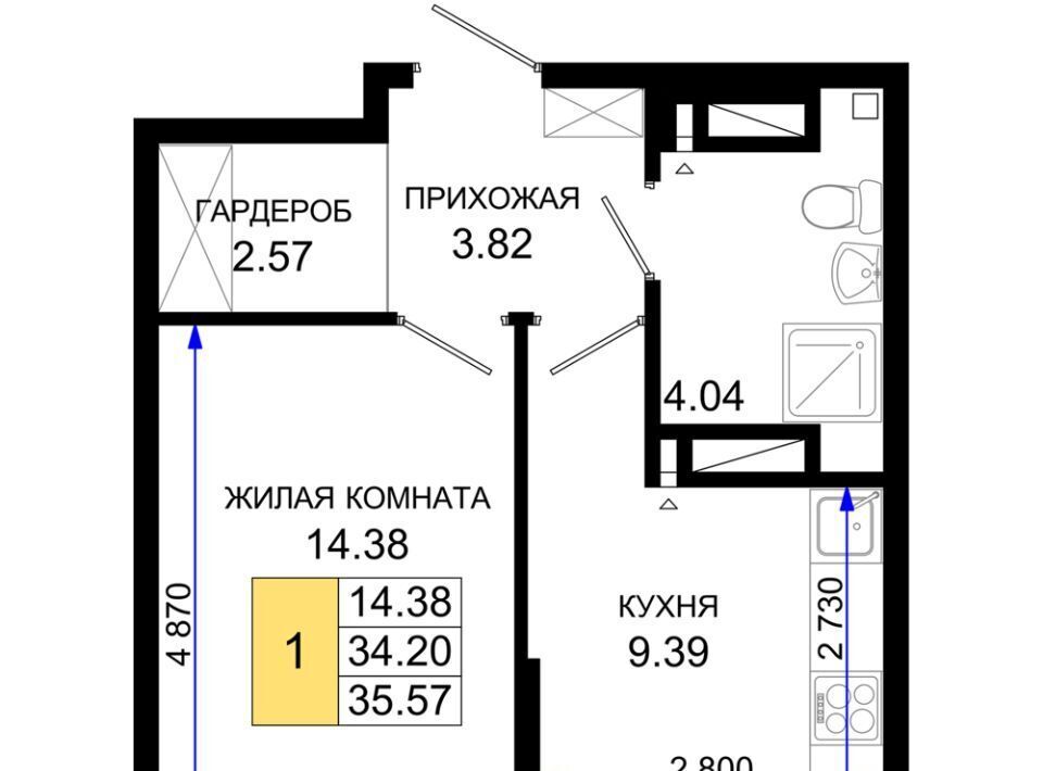 квартира г Ростов-на-Дону р-н Октябрьский пер Нефтекачка ЖК «Октябрь Парк» фото 1