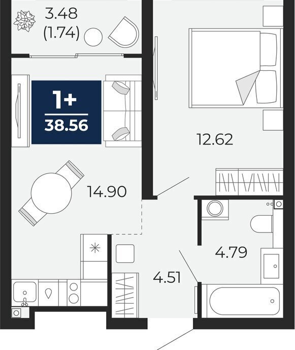 квартира г Тюмень ул Фармана Салманова 24 фото 1