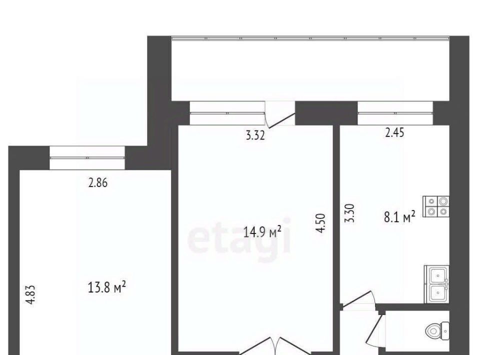 квартира г Тюмень р-н Центральный ул Газовиков 6 фото 1