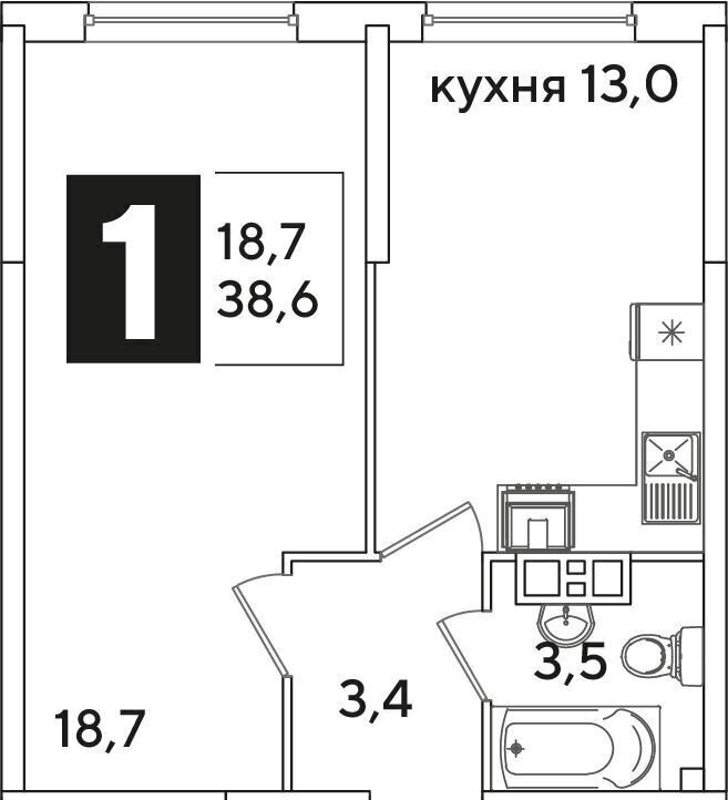 квартира г Краснодар р-н Прикубанский ул Западный Обход 48 фото 2