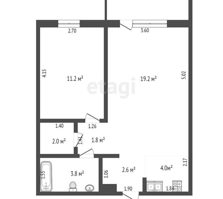 квартира г Якутск мкр Борисовка 2 12 фото 10