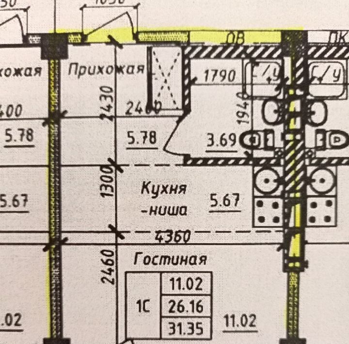 квартира г Ростов-на-Дону р-н Пролетарский ЖК «Линии» фото 3