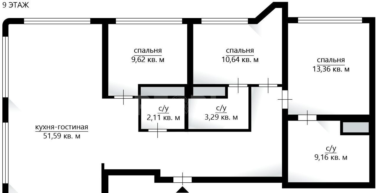 квартира г Москва метро Динамо пр-кт Ленинградский 36с/30 фото 20