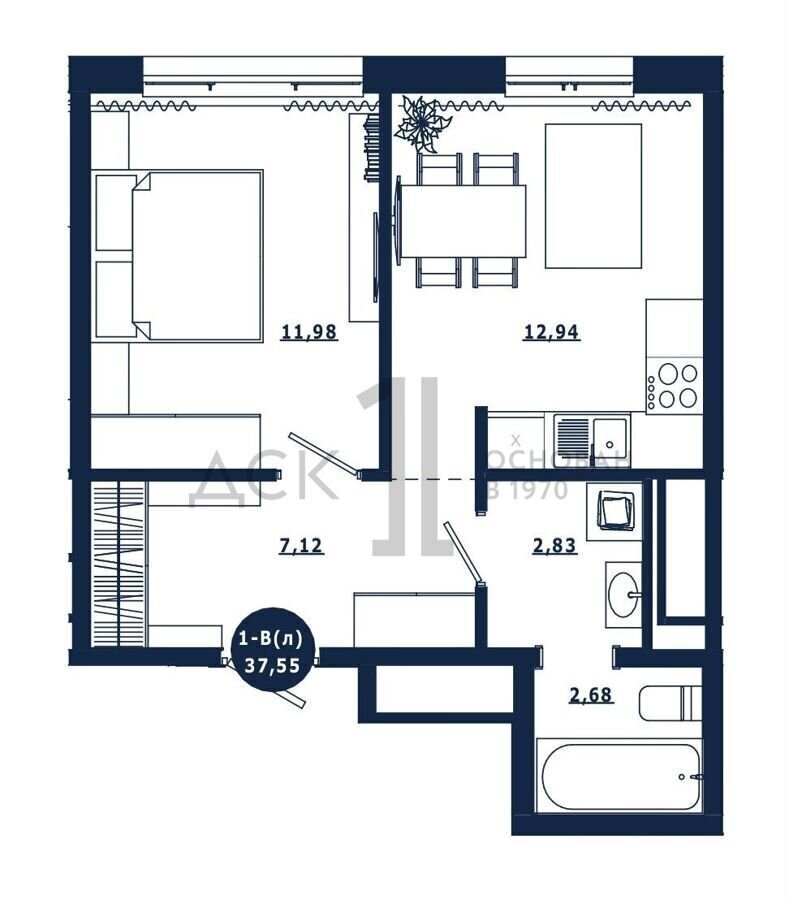 квартира г Сургут р-н Северный жилой мкр. 39, корп. 1. 2 фото 1