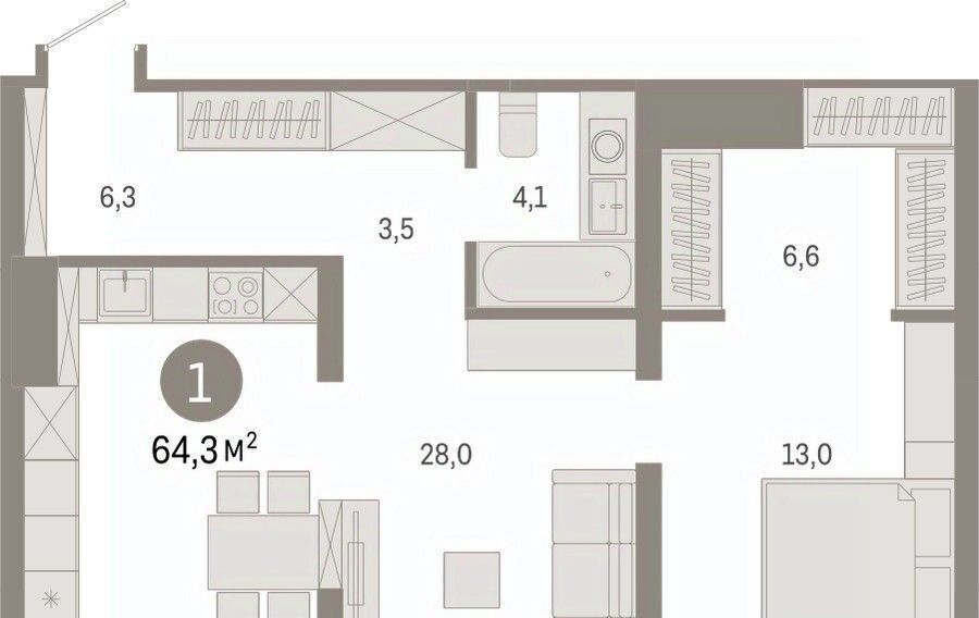 квартира г Екатеринбург Уралмаш ул Войкова 15 фото 1