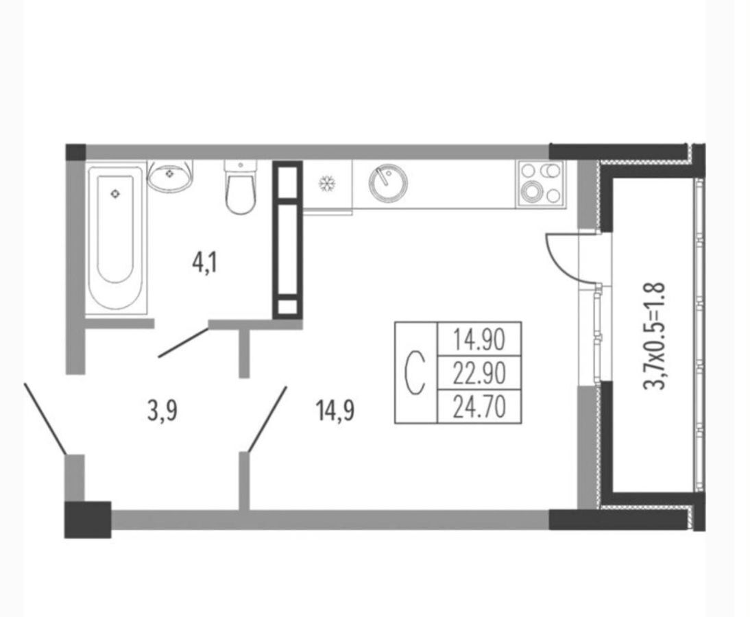 квартира г Краснодар р-н Прикубанский ул Круговая 5 д. 4/1 фото 9