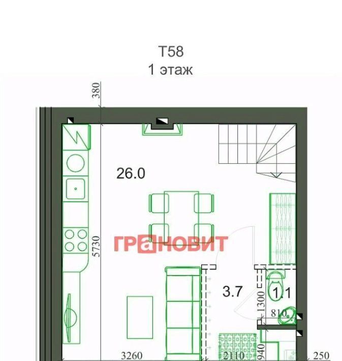 квартира р-н Новосибирский с Новолуговое мкр Березки 2 5-й кв-л, 20/1/1 фото 2