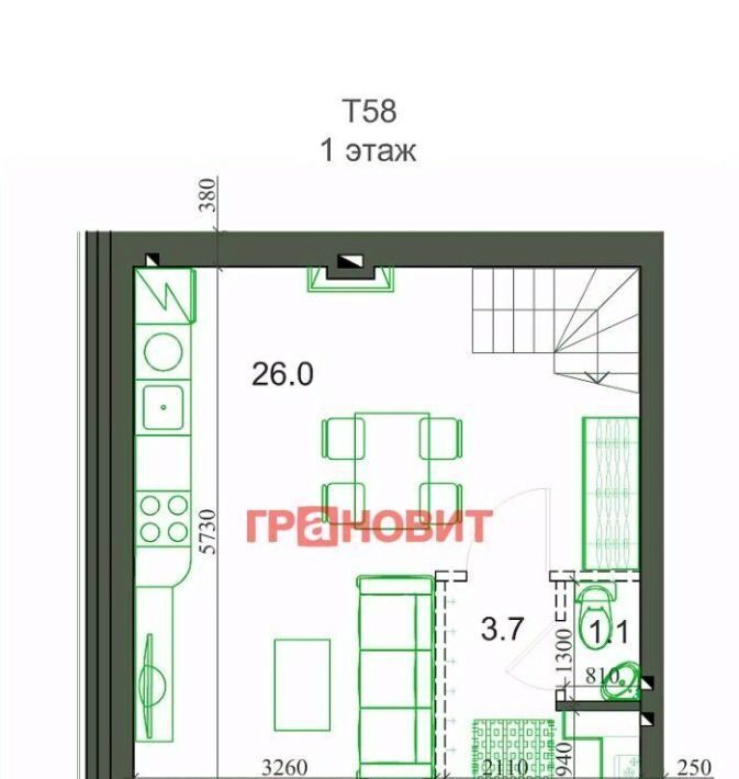 квартира р-н Новосибирский с Новолуговое мкр Березки 2 5-й кв-л, 19/1/2 фото 11