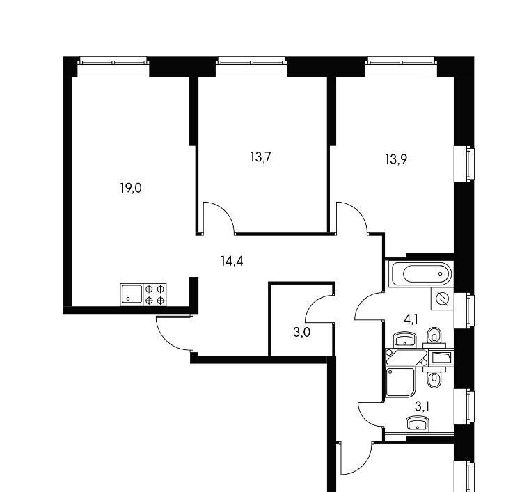 квартира г Москва метро Аннино ш Варшавское 141ак/5 фото 2