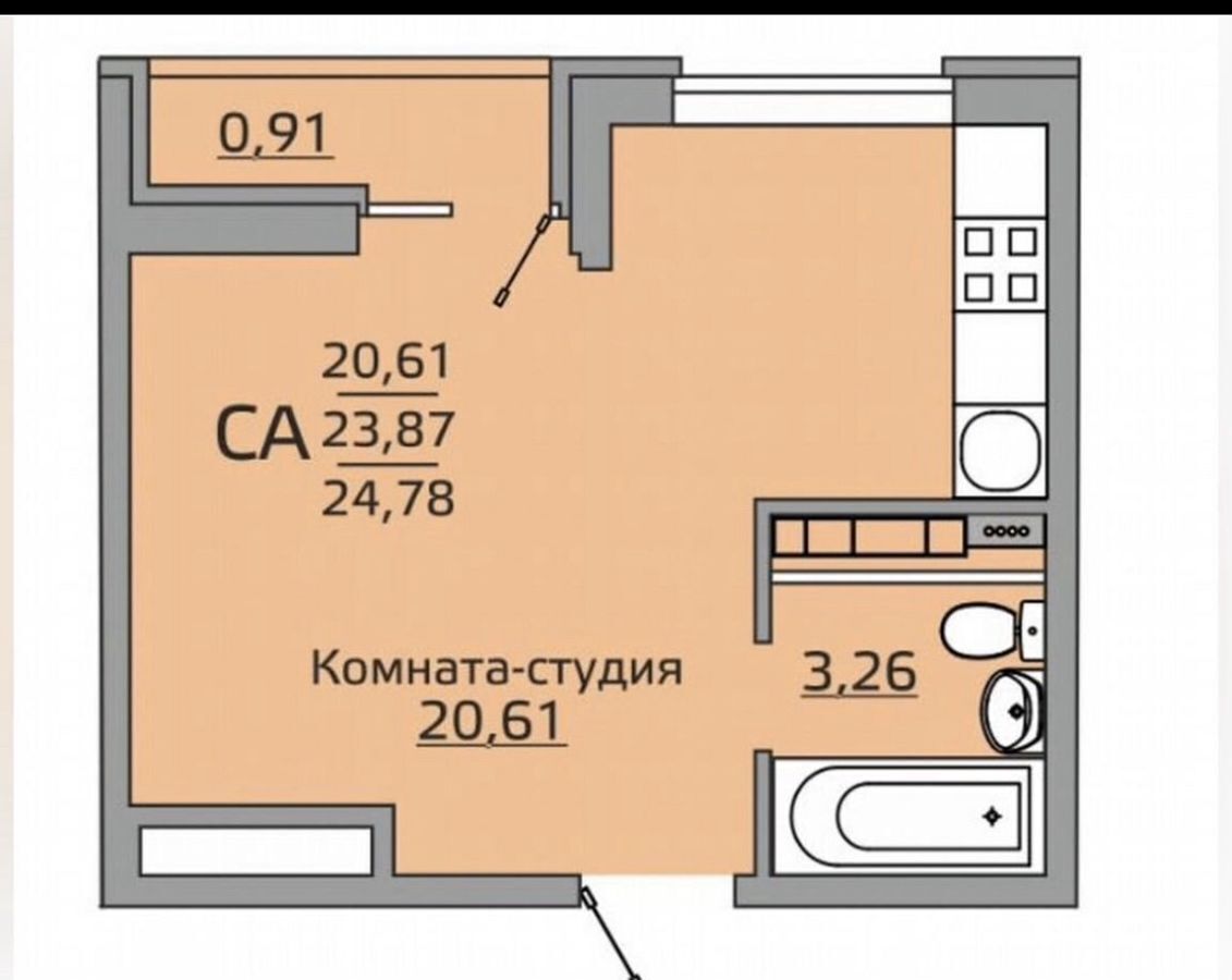 квартира г Краснодар р-н Прикубанский ул Заполярная 39к/4 мкр-н Славянский фото 10