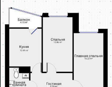 квартира г Краснодар р-н Прикубанский ул им. Адмирала Крузенштерна 5 фото 7